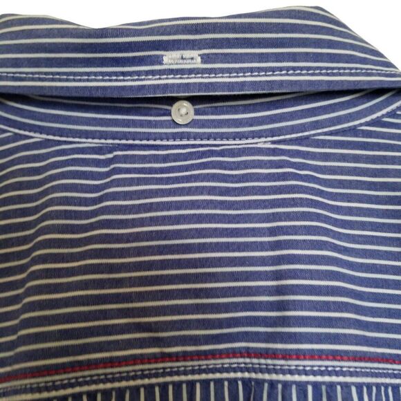 French Connection Men's Blue and White Striped Button-Down Shirt - Size XL - Picture 7 of 10